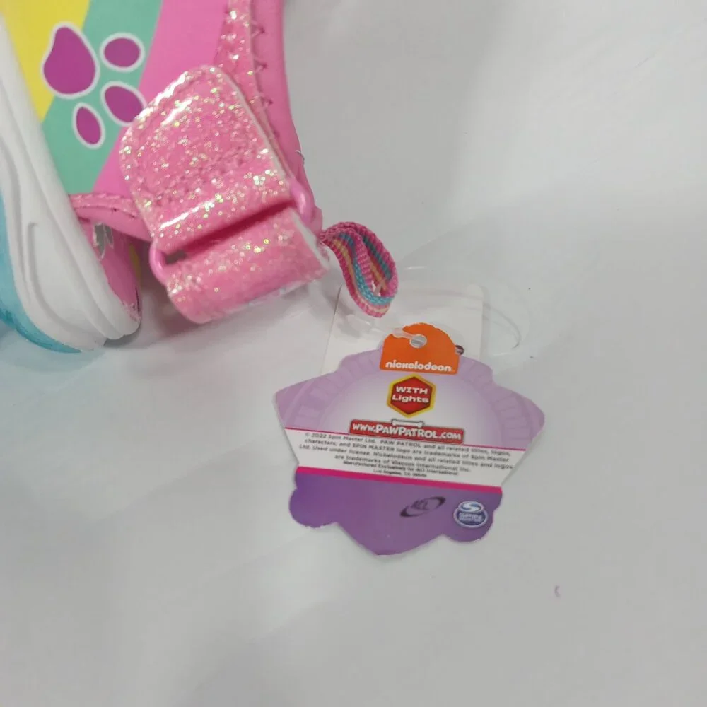 Nickelodeon Paw Patrol Kids Girls' Light-Up Sandals in pink glitter Size 11 NWT